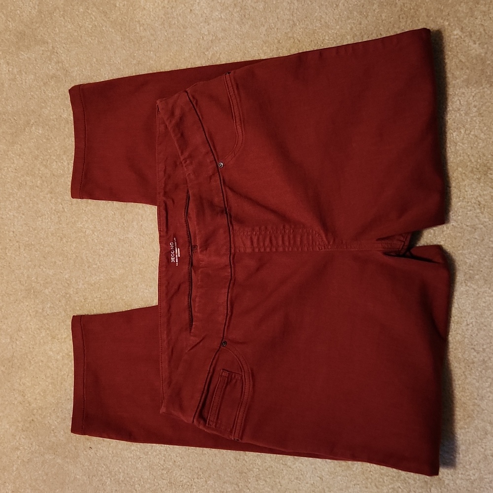 Chico's Women's Pull On Jegging Jeans Rust color Size 3.5R=18R